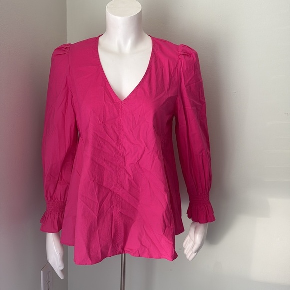 Tuckernuck Pomander Place Blouse Top Easton Pink Size Medium - Picture 6 of 11
